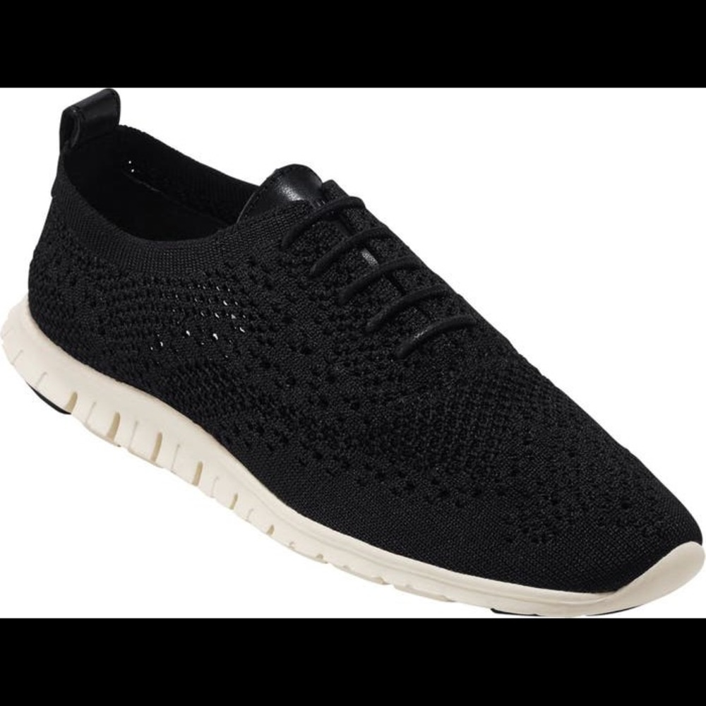 Cole Haan Zero Grand OS Leather Scalloped Tong Eyelet Toe Sneaker